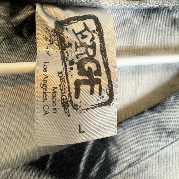 ERGE Black White and Gray Tie-Dye Long Sleeve Top Juniors Girls Size Large L - Picture 6 of 6